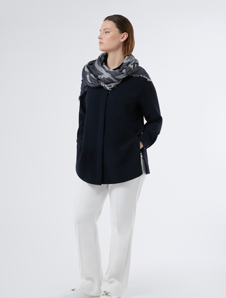Jacquard stole in a cashmere blend - ULTRAMARINE - Marina Rinaldi - 4