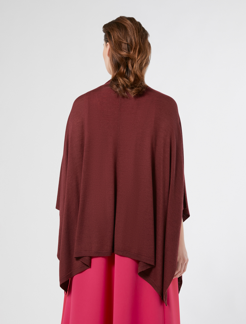 Poncho en laine et soie - BORDEAUX - Marina Rinaldi - 4 Poncho en laine et soie - BORDEAUX - Marina Rinaldi - 4