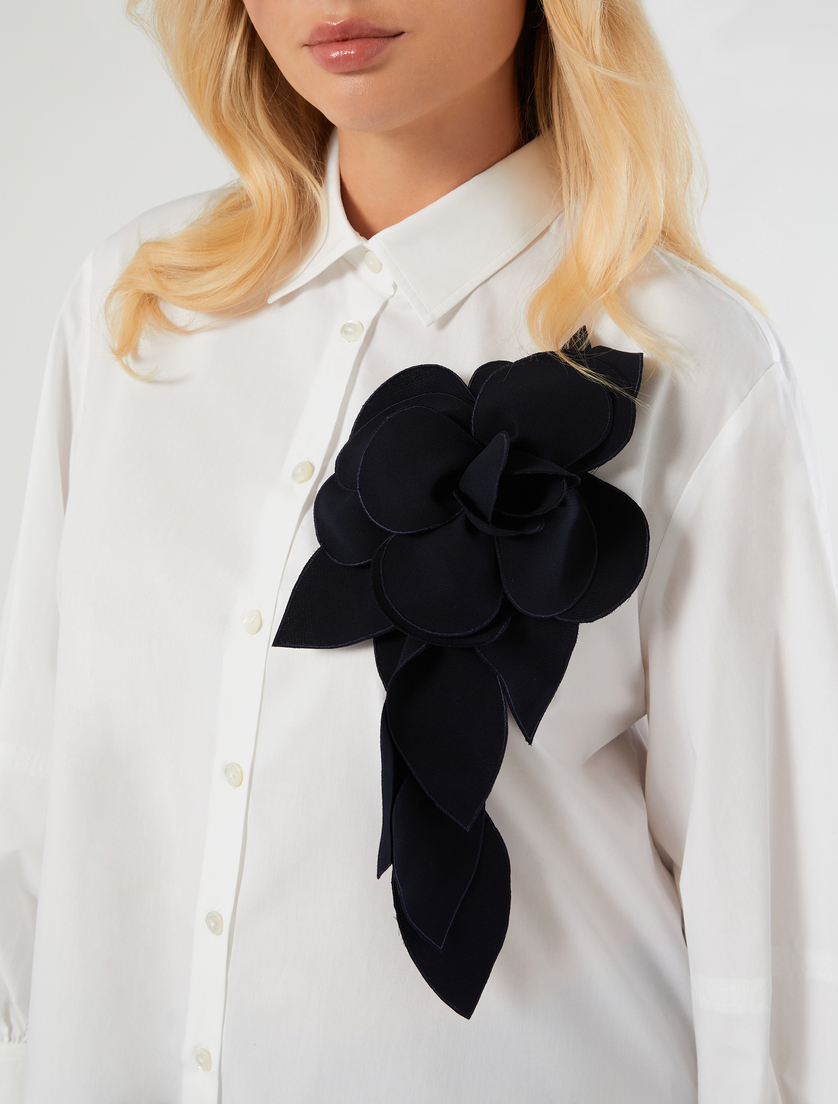 Flower brooch - MIDNIGHTBLUE - Marina Rinaldi - 3