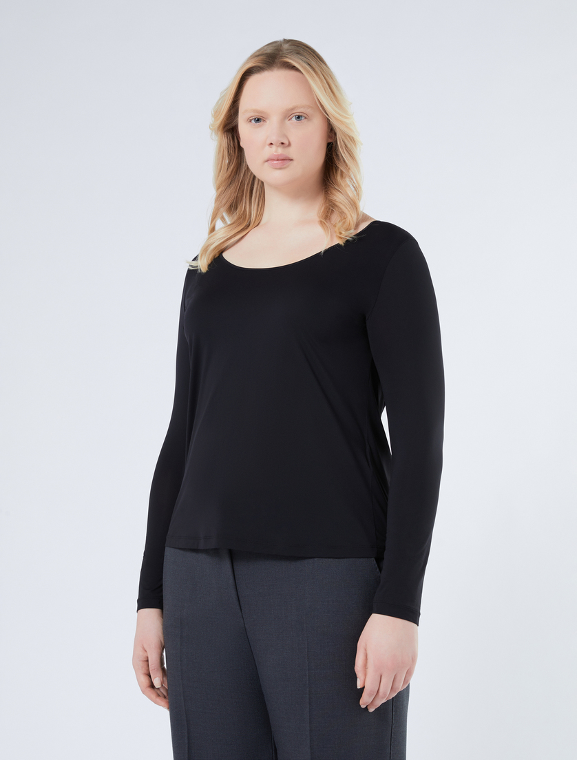 Jersey T-shirt - BLACK - Marina Rinaldi - 2
