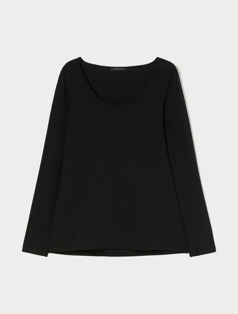 Jersey T-shirt - BLACK - Marina Rinaldi