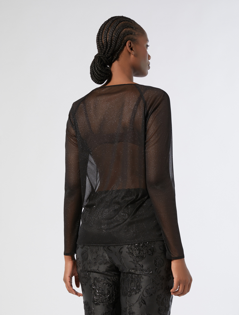 Glitter tulle T-shirt - BLACK - Marina Rinaldi - 2 Glitter tulle T-shirt - BLACK - Marina Rinaldi - 2