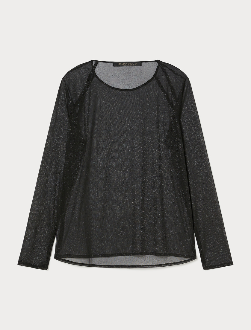 Glitter tulle T-shirt - BLACK - Marina Rinaldi - 3 Glitter tulle T-shirt - BLACK - Marina Rinaldi - 3