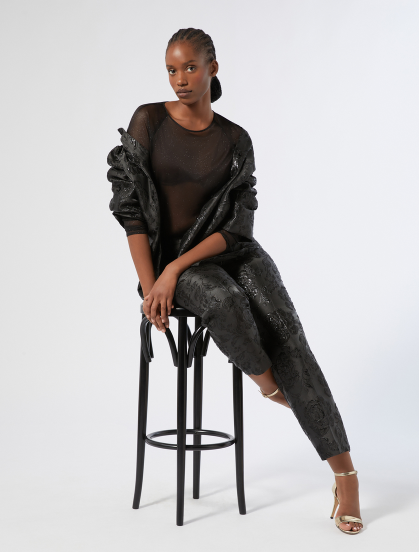 Glitter tulle T-shirt - BLACK - Marina Rinaldi - 4 Glitter tulle T-shirt - BLACK - Marina Rinaldi - 4