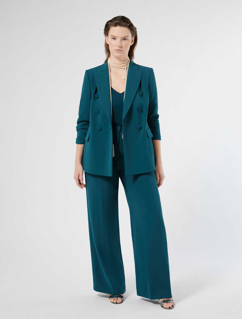 Top in crêpe georgette - VERDE SMERALDO - Marina Rinaldi - 2 - Marina Rinaldi