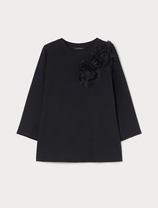 T-Shirt aus Jersey mit Stickerei - Marina Rinaldi