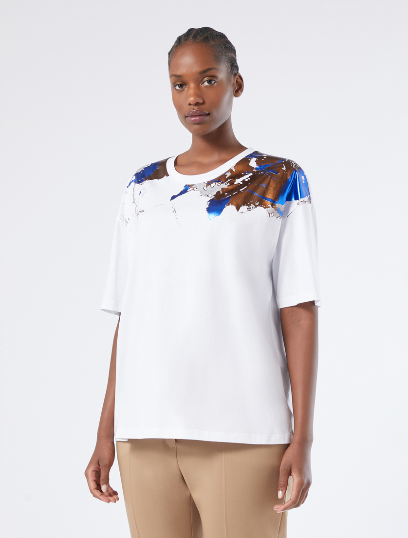T-Shirt aus bedrucktem Jersey - WEISS - Marina Rinaldi - 3 T-Shirt aus bedrucktem Jersey - WEISS - Marina Rinaldi - 3