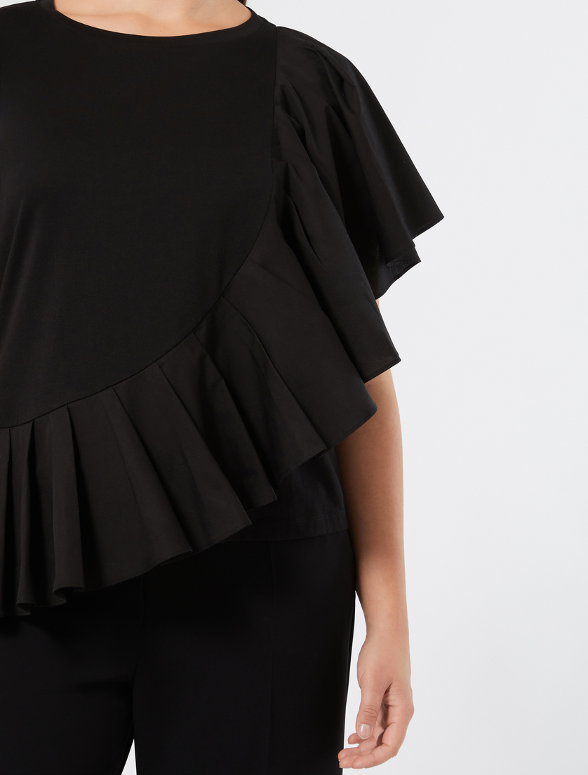 T-Shirt aus Baumwolljersey - SCHWARZ - Marina Rinaldi - 4 - Marina Rinaldi