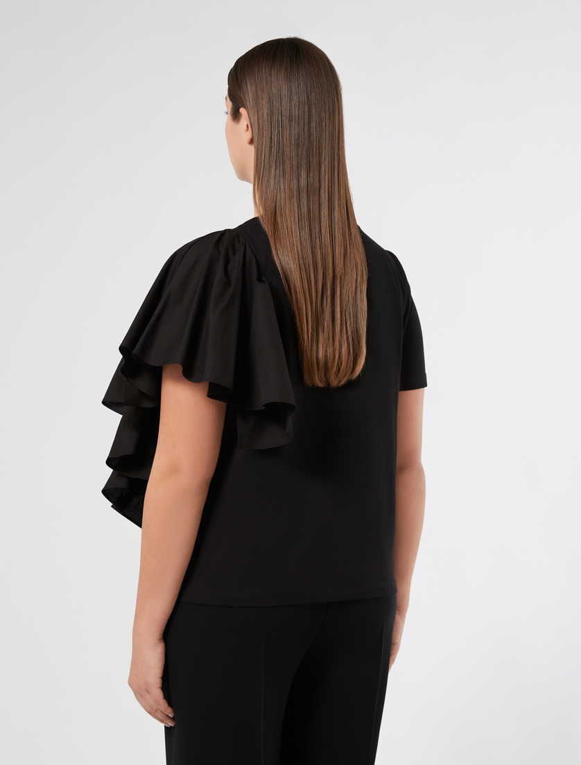 T-Shirt aus Baumwolljersey - SCHWARZ - Marina Rinaldi - 5 - Marina Rinaldi