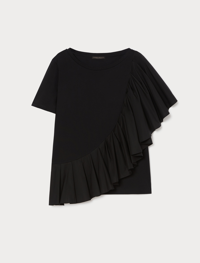T-Shirt aus Baumwolljersey - SCHWARZ - Marina Rinaldi - Marina Rinaldi