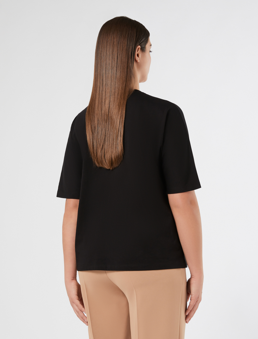 Sequin jersey T-shirt - BLACK - Marina Rinaldi - 4 Sequin jersey T-shirt - BLACK - Marina Rinaldi - 4