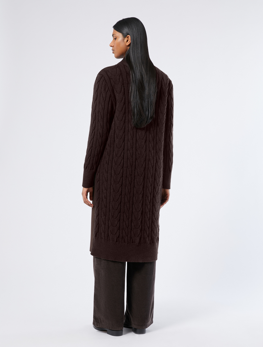 Double-faced wool-blend coat - CHOCOLATE - Marina Rinaldi - 4 Double-faced wool-blend coat - CHOCOLATE - Marina Rinaldi - 4