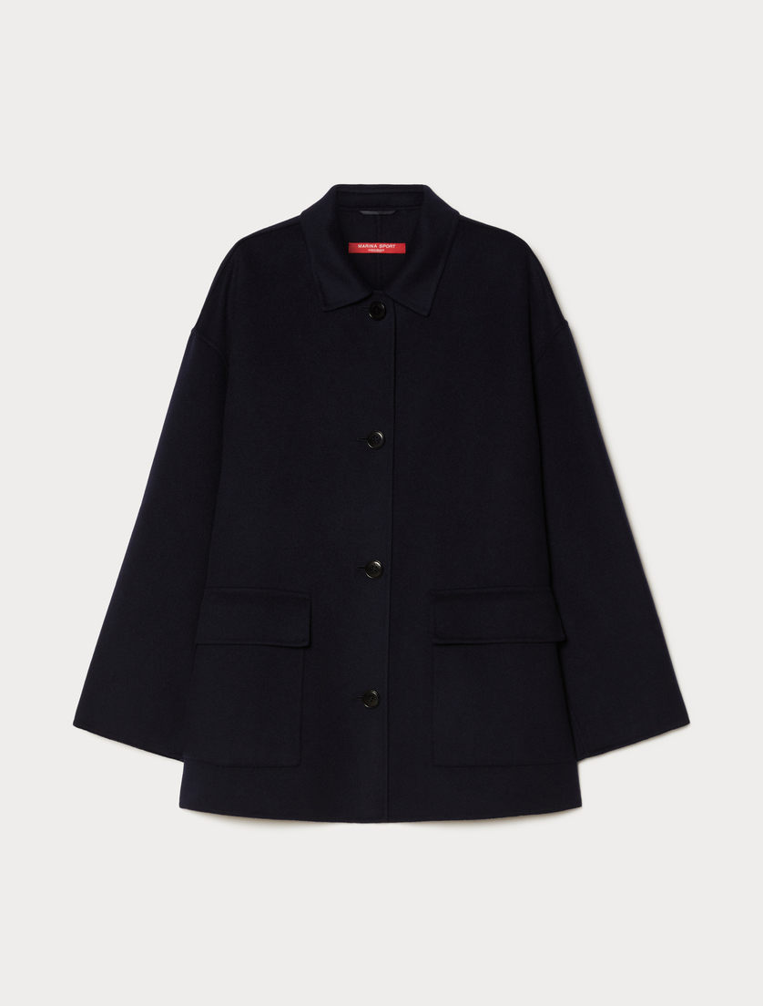Double-faced wool-blend jacket - MIDNIGHTBLUE - Marina Rinaldi