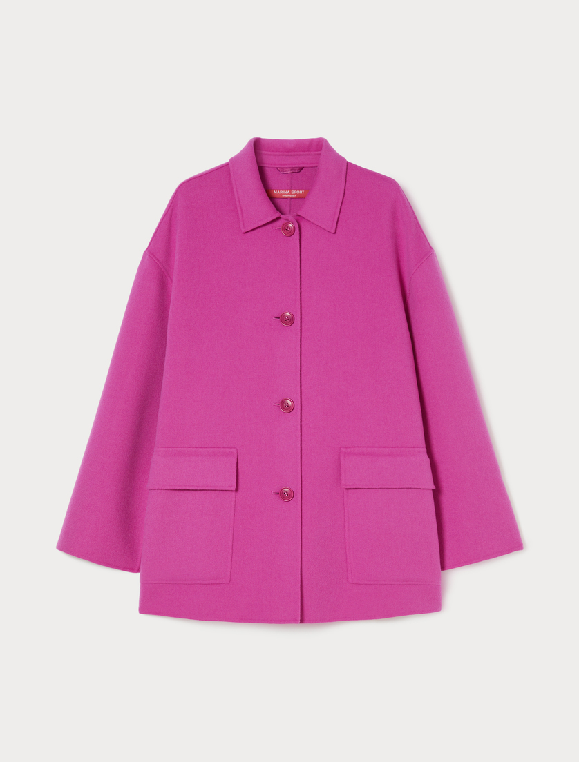 Double-faced wool-blend jacket - CYCLAMEN - Marina Rinaldi Double-faced wool-blend jacket - CYCLAMEN - Marina Rinaldi