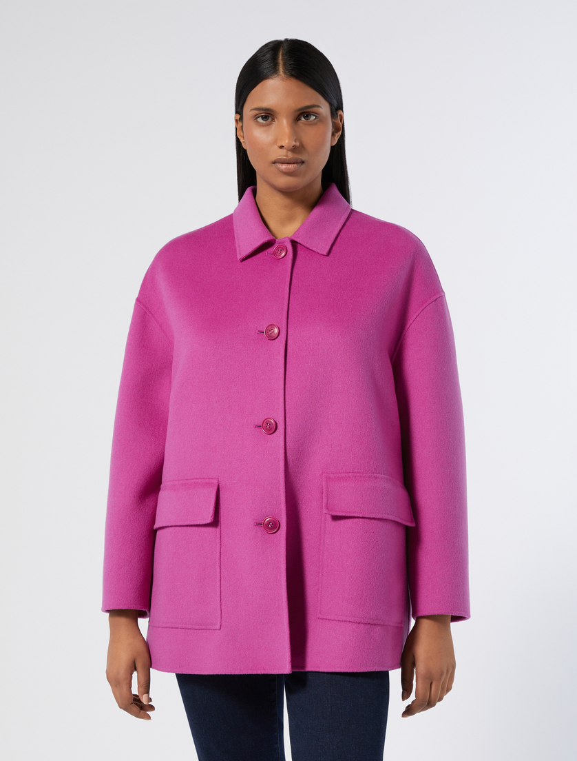 Double-faced wool-blend jacket - CYCLAMEN - Marina Rinaldi - 3 Double-faced wool-blend jacket - CYCLAMEN - Marina Rinaldi - 3