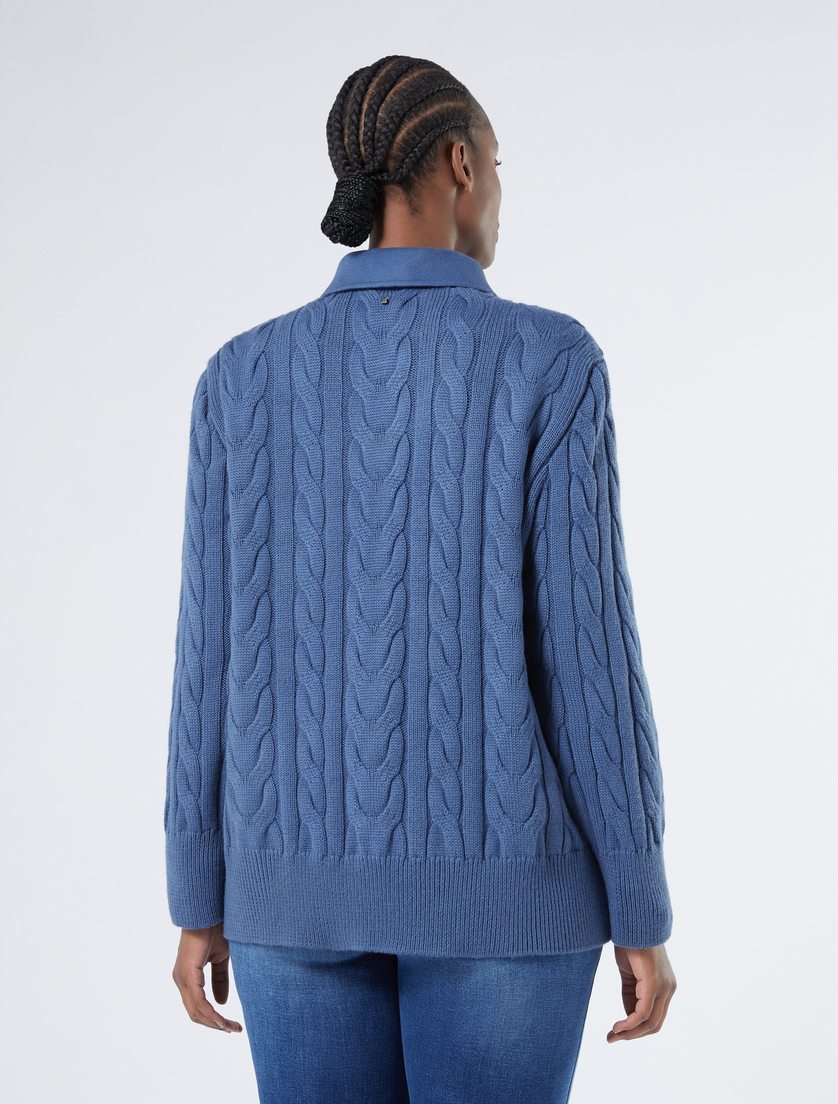 Wool blend double-sided fabric jacket - AVIO - Marina Rinaldi - 4 Wool blend double-sided fabric jacket - AVIO - Marina Rinaldi - 4