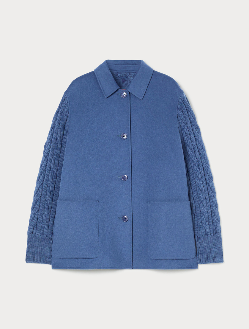 Wool blend double-sided fabric jacket - AVIO - Marina Rinaldi Wool blend double-sided fabric jacket - AVIO - Marina Rinaldi