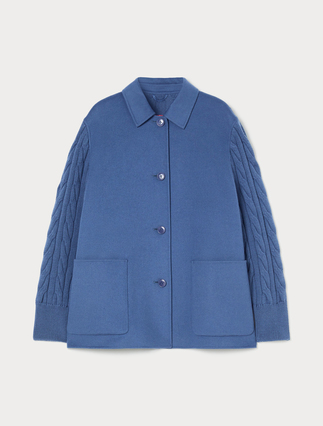 Wool blend double-sided fabric jacket - Marina Rinaldi