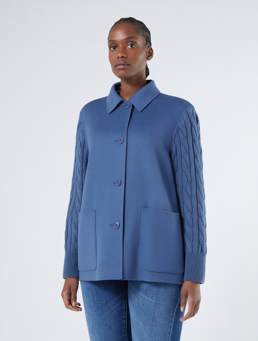 Wool blend double-sided fabric jacket - AVIO - Marina Rinaldi - 3 Wool blend double-sided fabric jacket - AVIO - Marina Rinaldi - 3