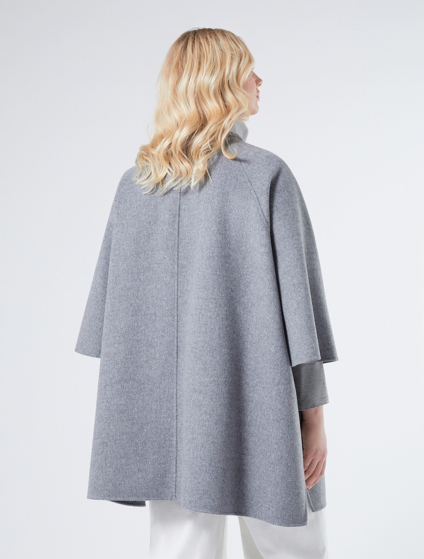 Double-faced wool blend cape - MEDIUM GREY - Marina Rinaldi - 4 Double-faced wool blend cape - MEDIUM GREY - Marina Rinaldi - 4