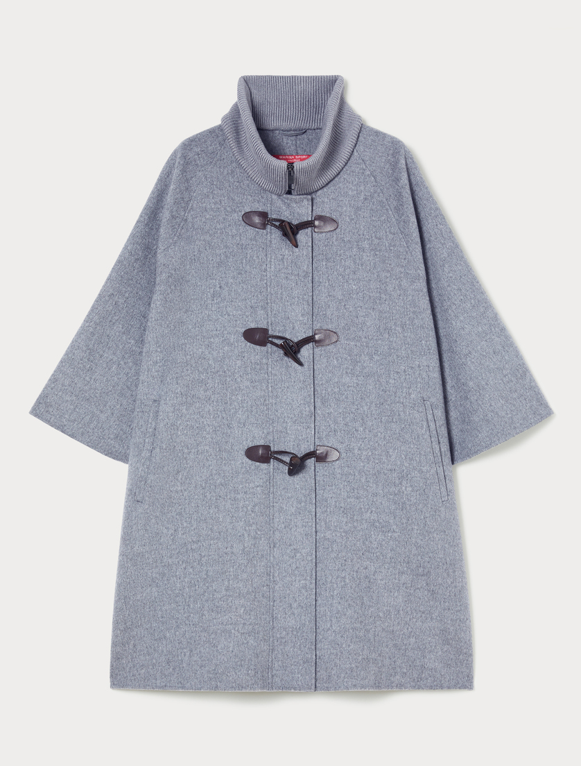 Double-faced wool blend cape - MEDIUM GREY - Marina Rinaldi Double-faced wool blend cape - MEDIUM GREY - Marina Rinaldi