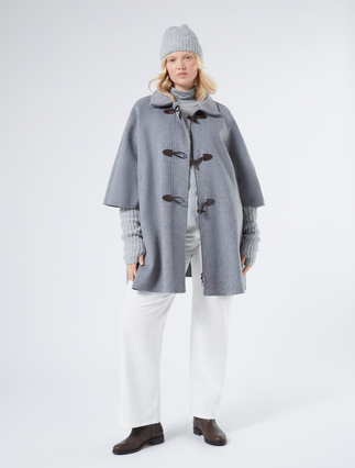 Double-faced wool blend cape - Marina Rinaldi