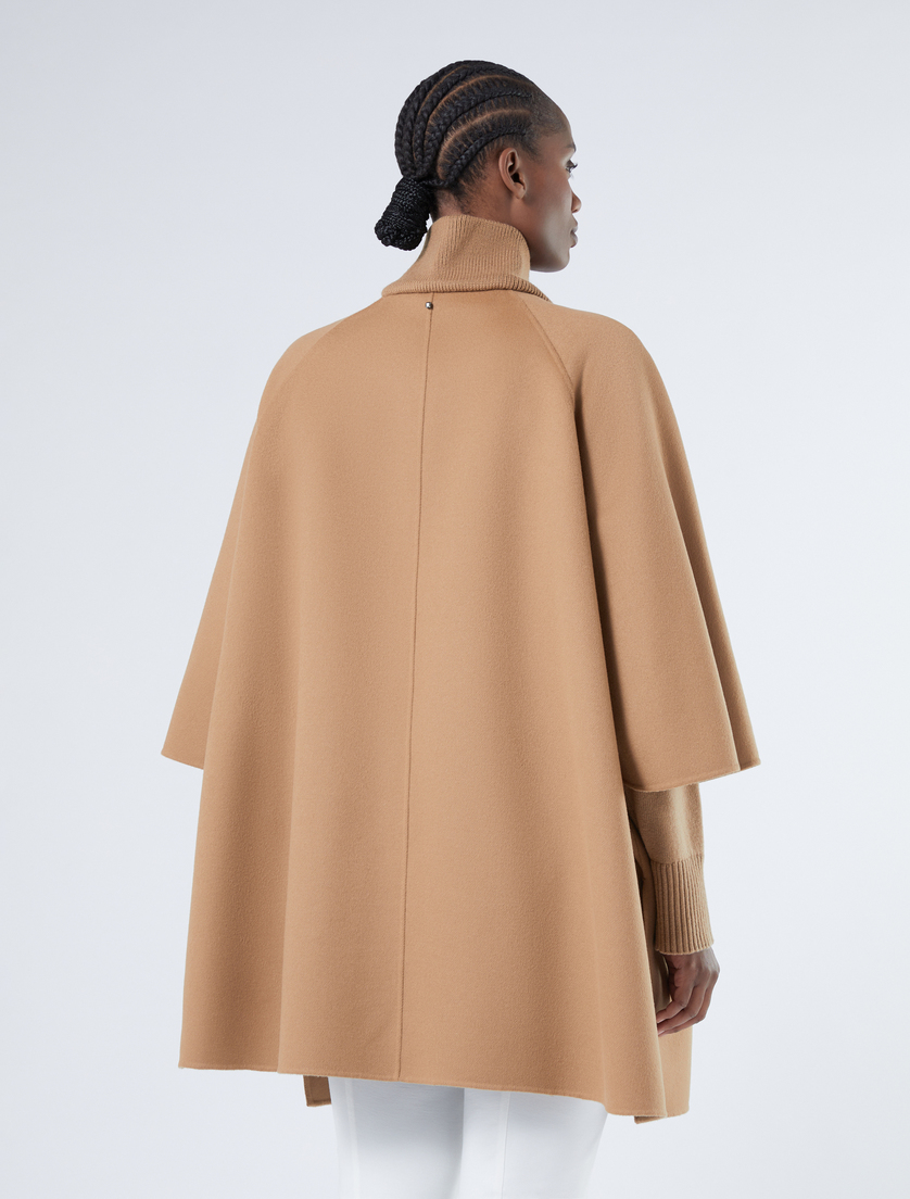 Double-faced wool blend cape - CAMEL - Marina Rinaldi - 4 Double-faced wool blend cape - CAMEL - Marina Rinaldi - 4