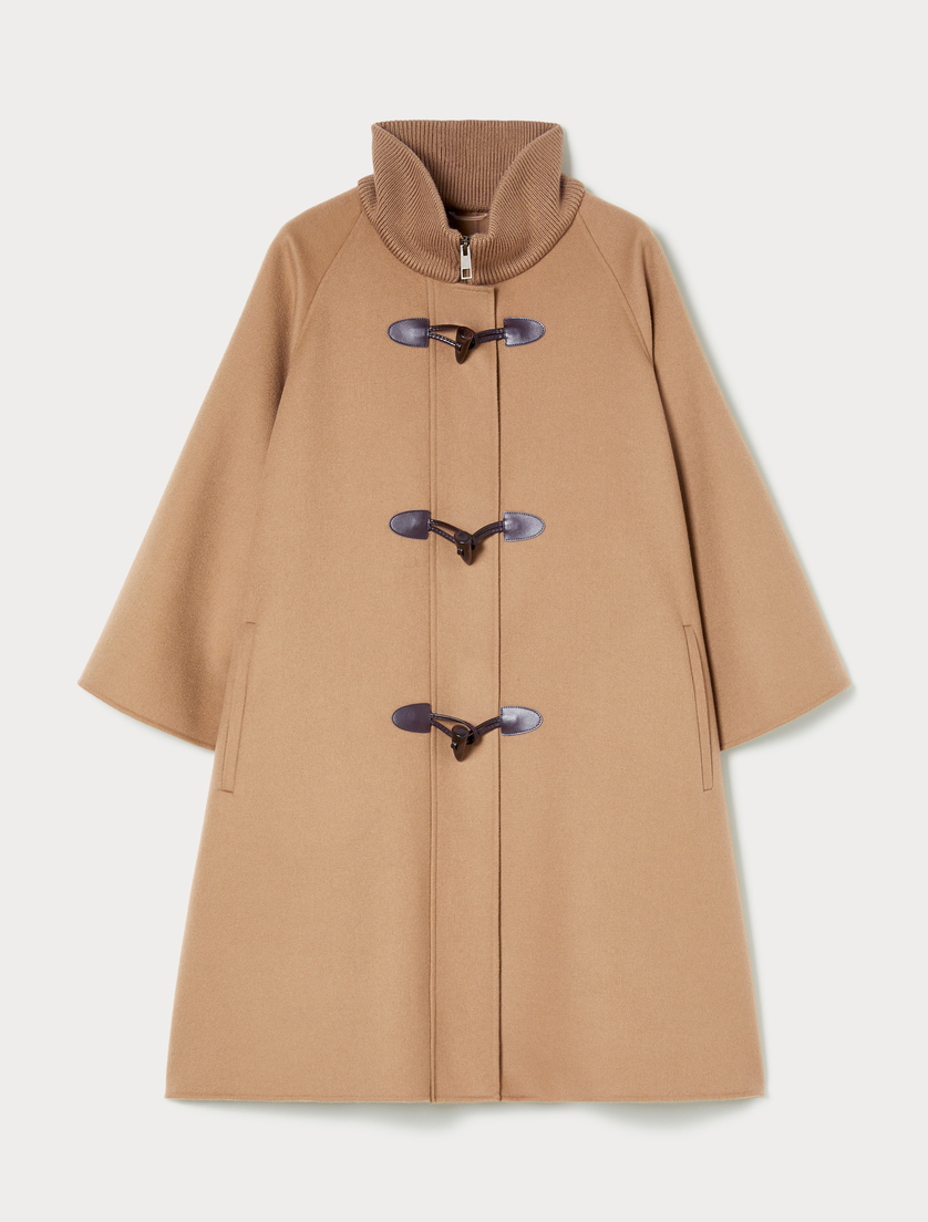 Double-faced wool blend cape - CAMEL - Marina Rinaldi Double-faced wool blend cape - CAMEL - Marina Rinaldi