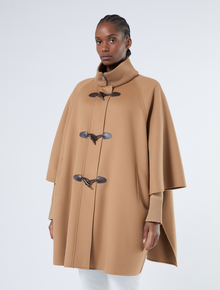 Double-faced wool blend cape - CAMEL - Marina Rinaldi - 3 Double-faced wool blend cape - CAMEL - Marina Rinaldi - 3