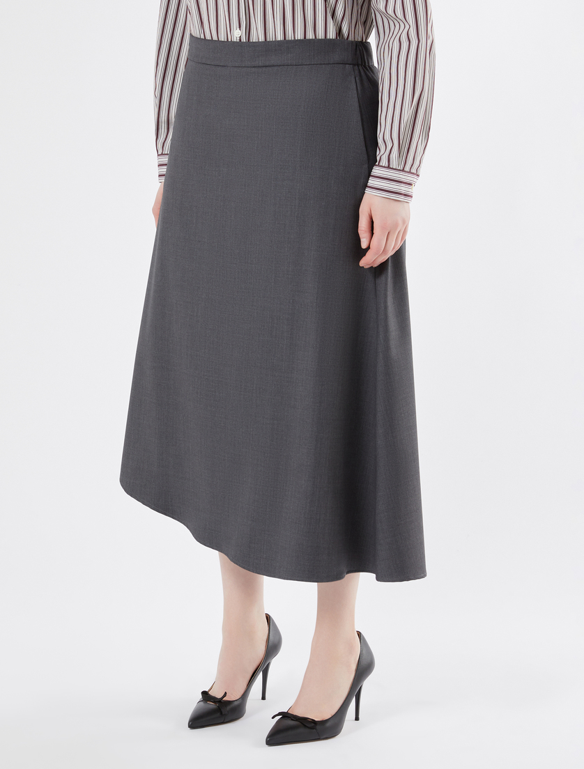 Gabardine wool skirt - MEDIUM GREY - Marina Rinaldi - 3 Gabardine wool skirt - MEDIUM GREY - Marina Rinaldi - 3