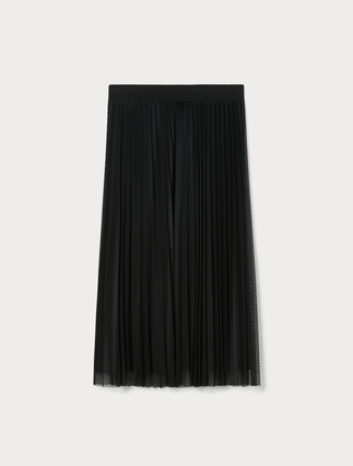 Long pleated mesh skirt - Marina Rinaldi