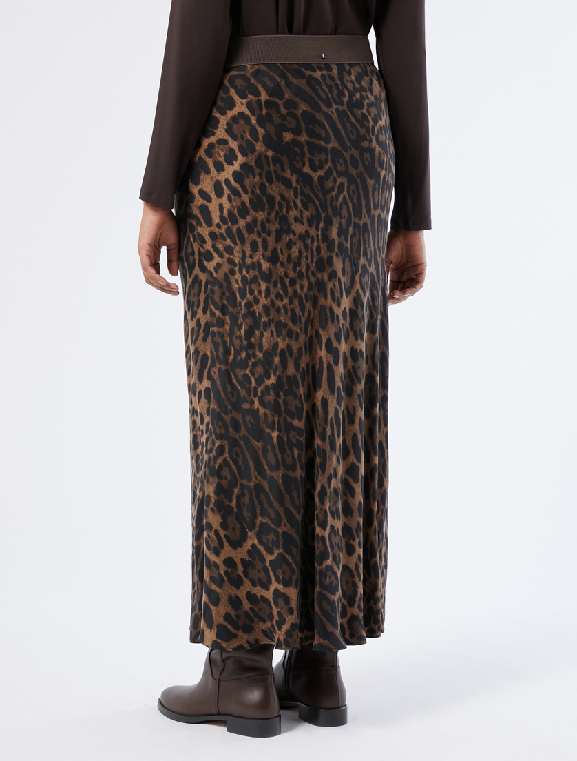 Printed twill skirt - BLACK - Marina Rinaldi - 4 Printed twill skirt - BLACK - Marina Rinaldi - 4