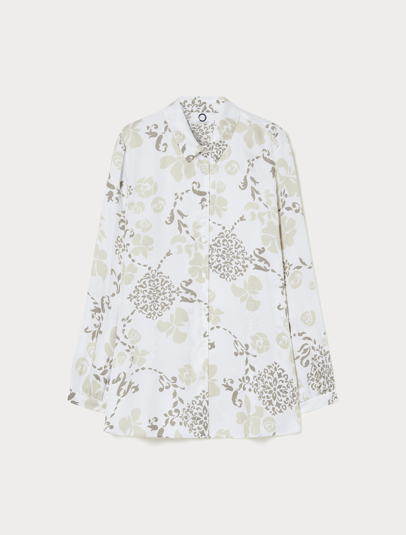 Twill print shirt - IVORY - Marina Rinaldi Twill print shirt - IVORY - Marina Rinaldi