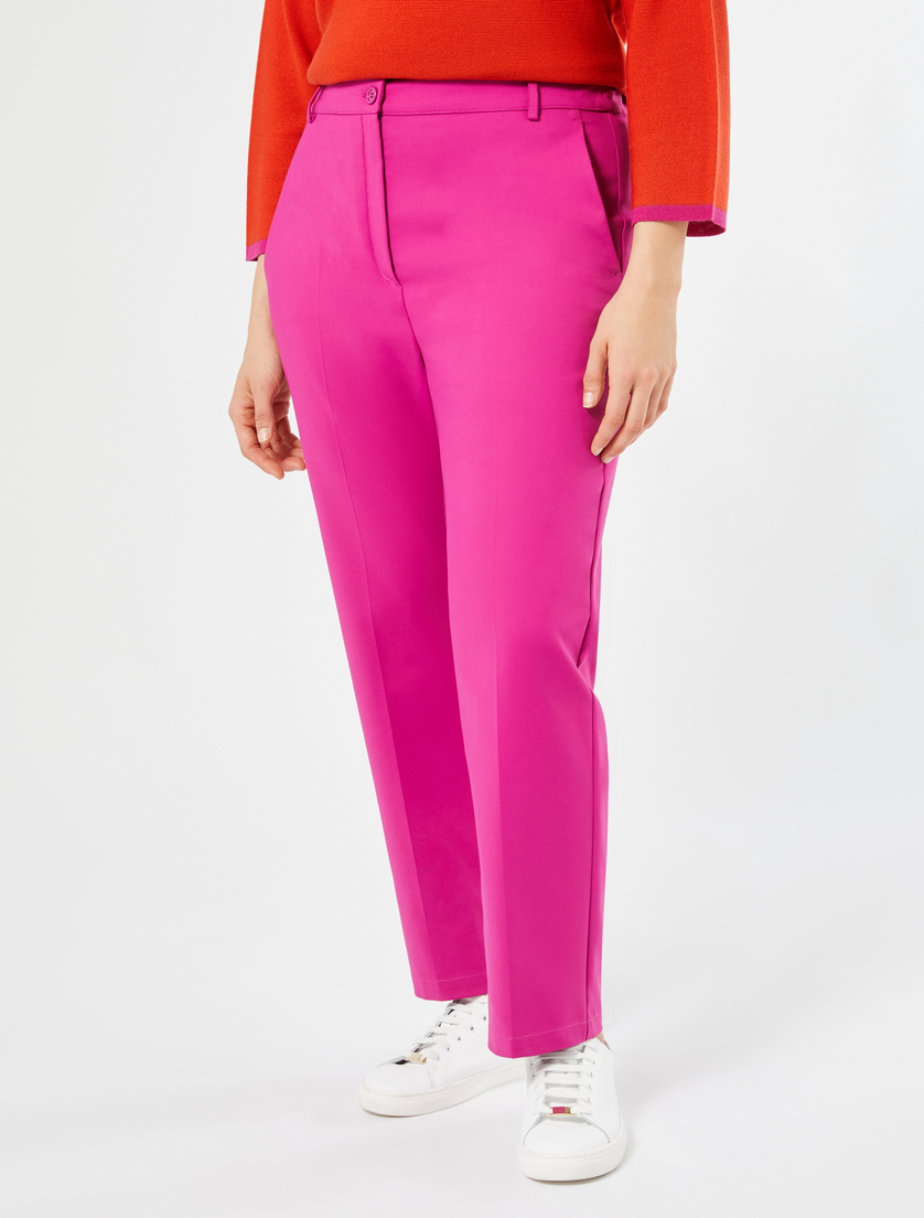 Cotton and nylon trousers - MAUVE - Marina Rinaldi - 3 - Marina Rinaldi