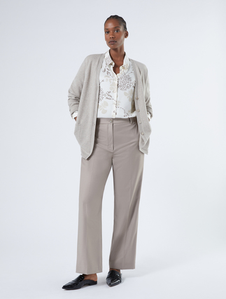Pantalón de gabardina de lana - Marina Rinaldi