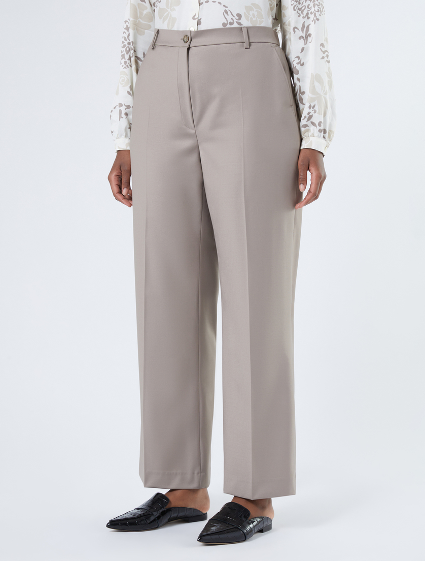 Pantalón de gabardina de lana - GRIS CENICIENTO - Marina Rinaldi - 3