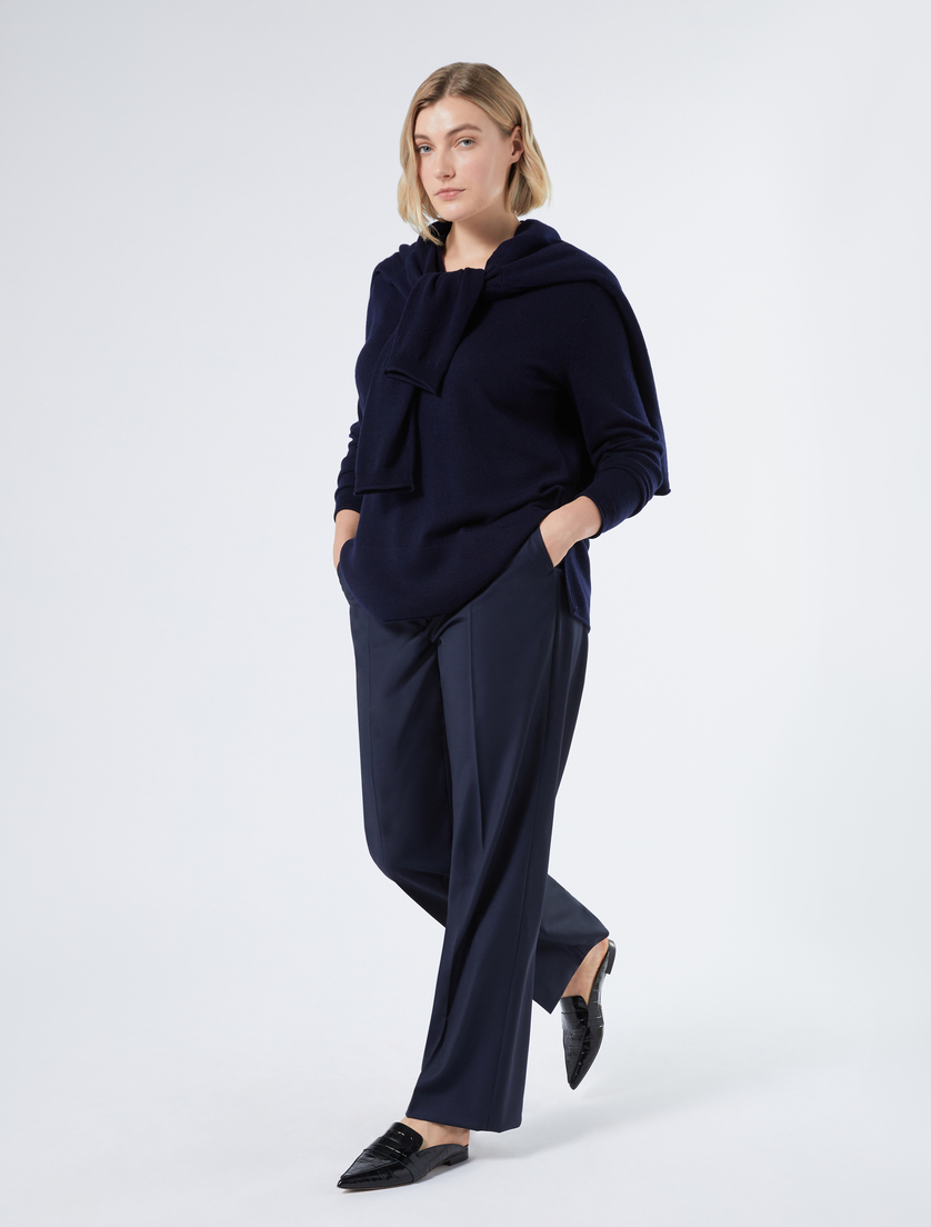 Pantalón de gabardina de lana - AZUL NOCHE - Marina Rinaldi - 2 Pantalón de gabardina de lana - AZUL NOCHE - Marina Rinaldi - 2