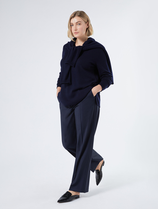 Pantalón de gabardina de lana - Marina Rinaldi