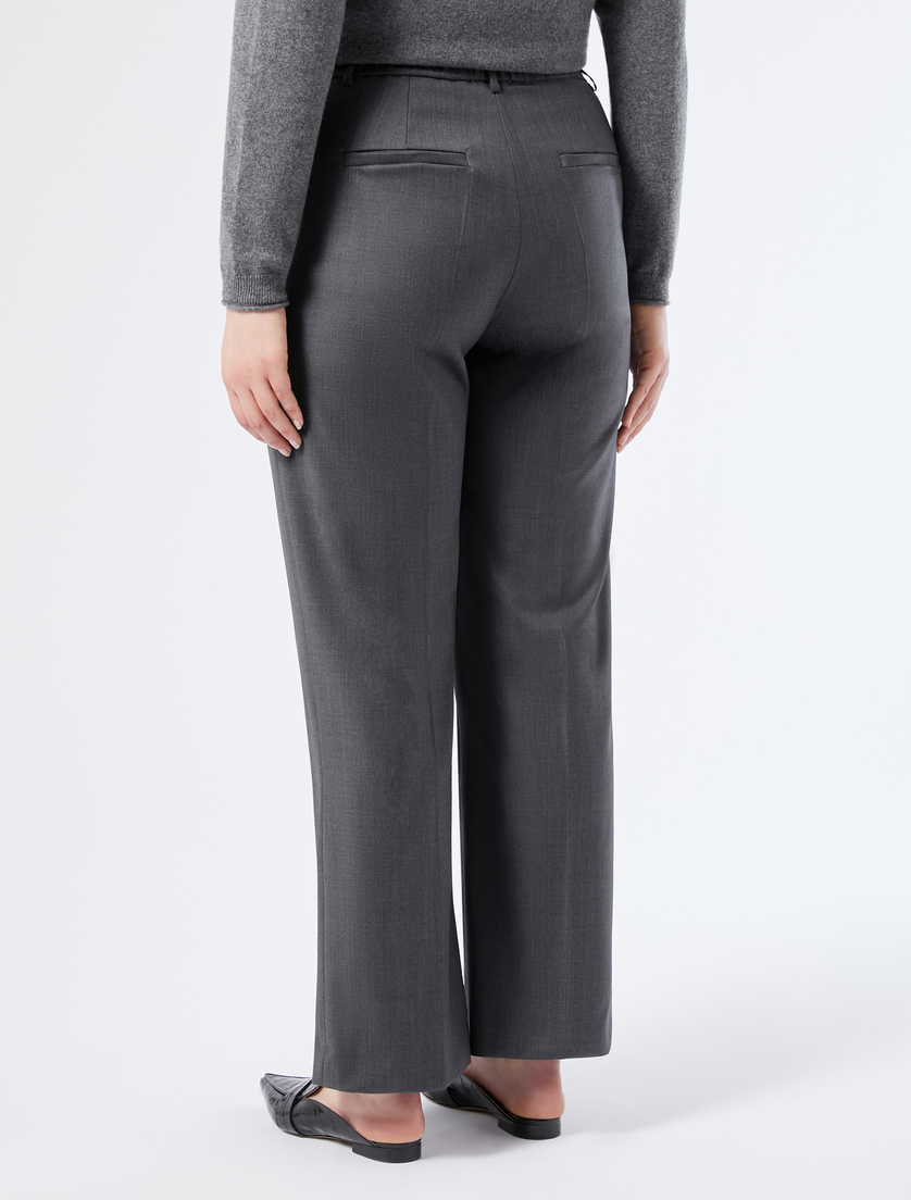 Pantalón de gabardina de lana - GRIS MEDIO - Marina Rinaldi - 4 Pantalón de gabardina de lana - GRIS MEDIO - Marina Rinaldi - 4