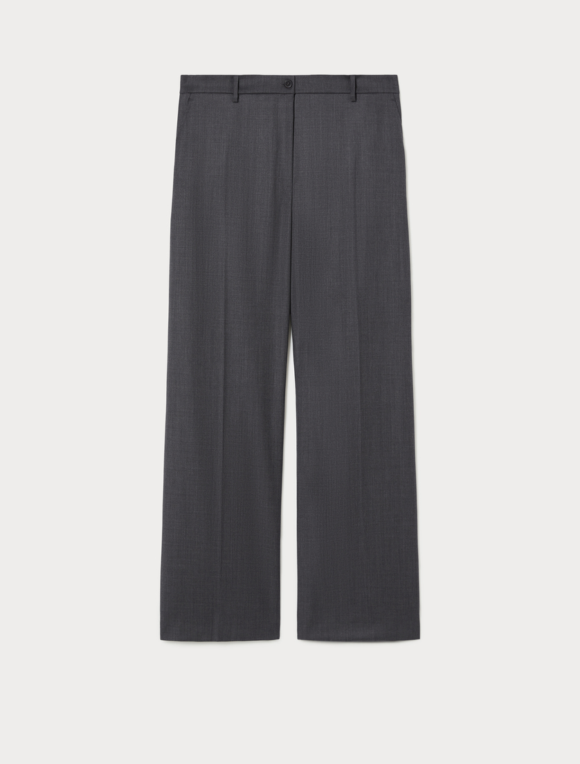 Pantalón de gabardina de lana - GRIS MEDIO - Marina Rinaldi Pantalón de gabardina de lana - GRIS MEDIO - Marina Rinaldi