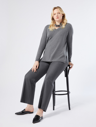 Pantalón de gabardina de lana - Marina Rinaldi
