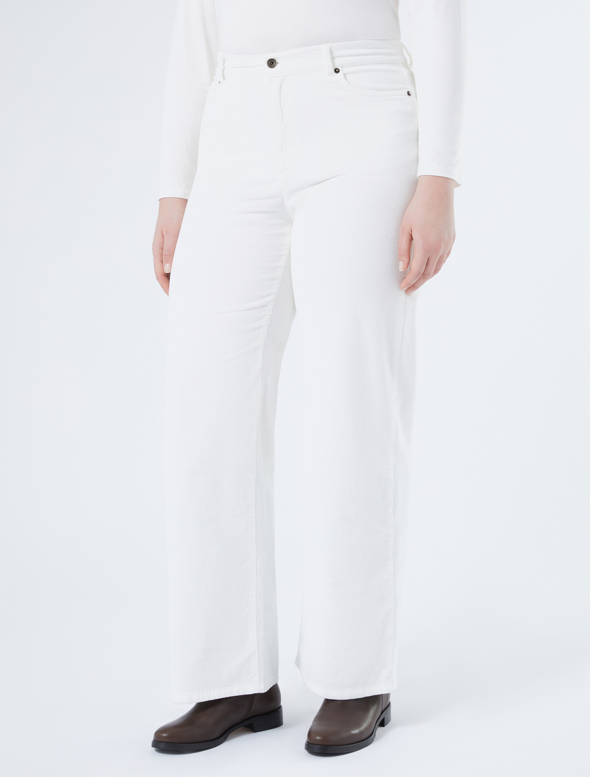 Hose aus Stretch-Samt mit weitem Bein - Marina Rinaldi
