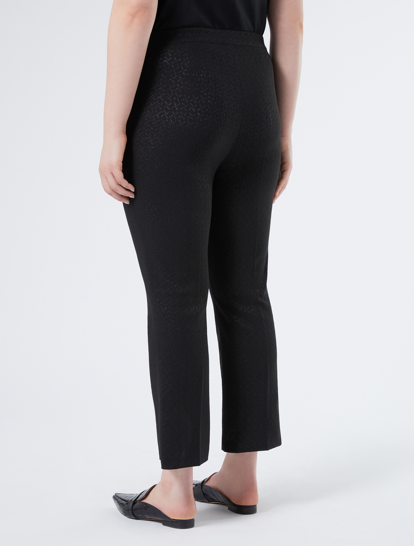 Pantalon évasé en jacquard lurex - NOIR - Marina Rinaldi - 4 Pantalon évasé en jacquard lurex - NOIR - Marina Rinaldi - 4