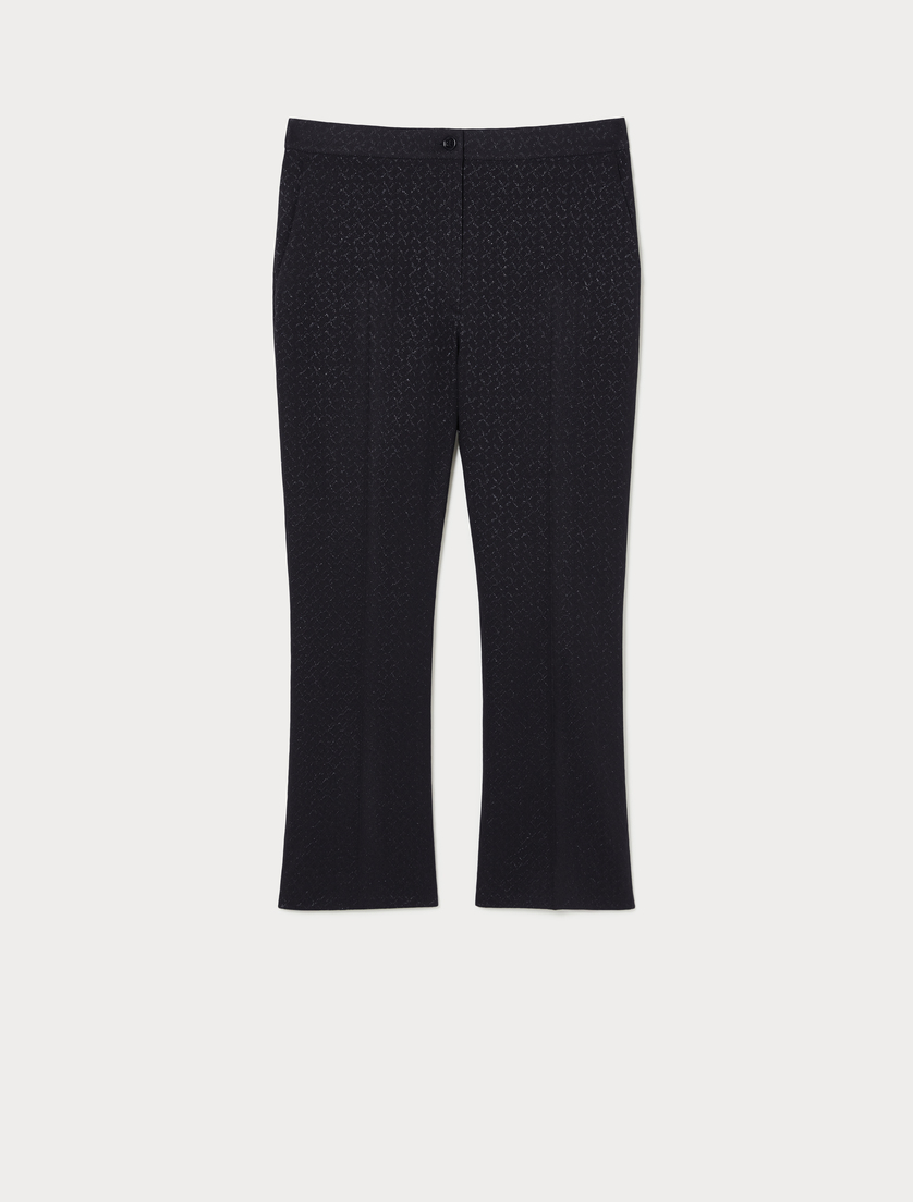 Pantalon évasé en jacquard lurex - NOIR - Marina Rinaldi Pantalon évasé en jacquard lurex - NOIR - Marina Rinaldi