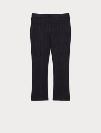 Lurex jacquard flared trousers - Marina Rinaldi