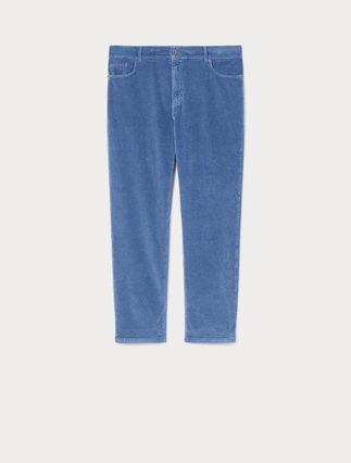 Regular-Fit Hose aus Stretch-Samt - Marina Rinaldi