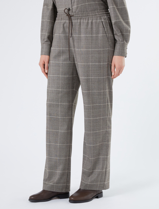 Hose aus Wollflanell - BRAUN