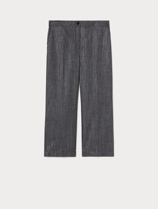 Pantalón de mezcla de lana teñida en hilo - Marina Rinaldi