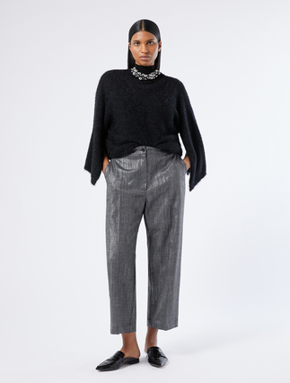 Pantalón de mezcla de lana teñida en hilo - Marina Rinaldi