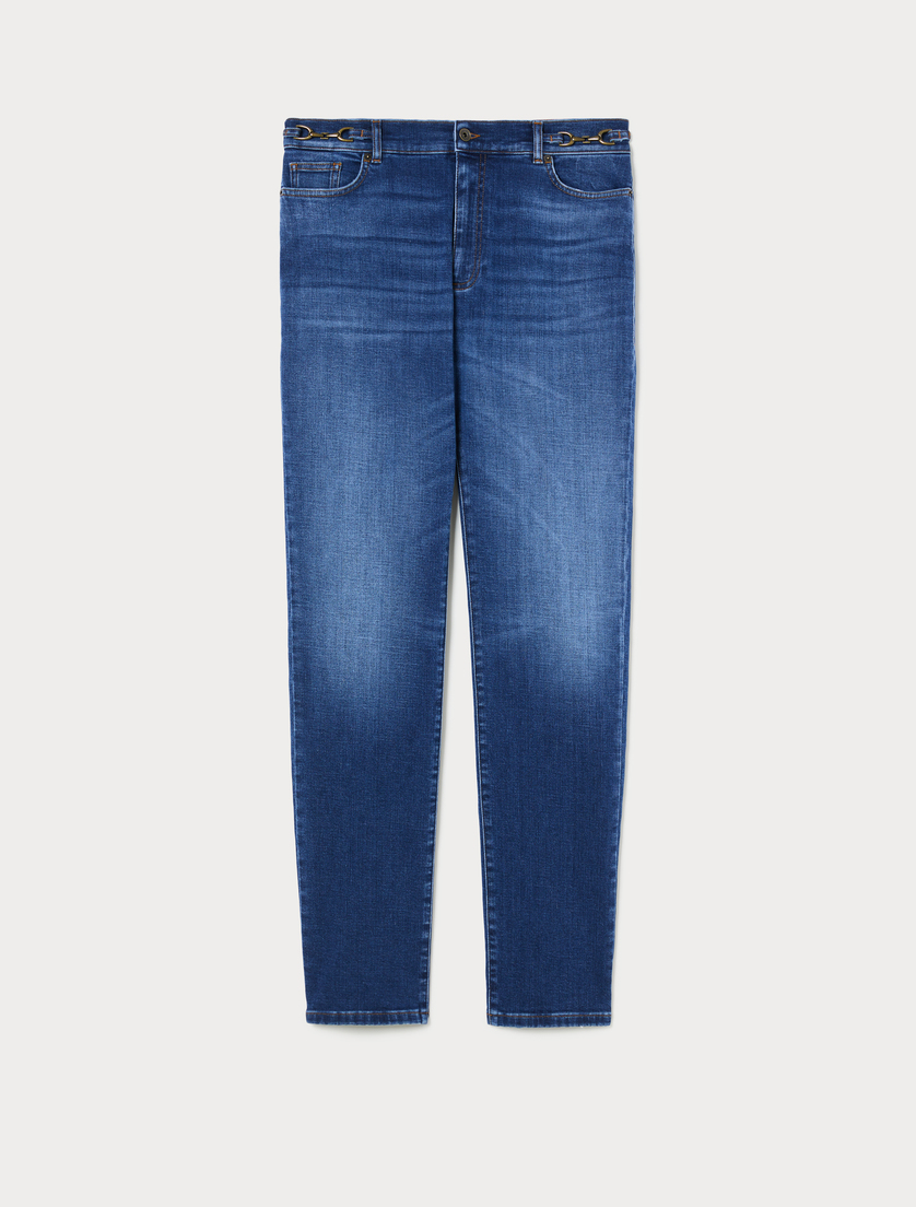 Vaqueros de corte regular de denim - AZUL - Marina Rinaldi Vaqueros de corte regular de denim - AZUL - Marina Rinaldi